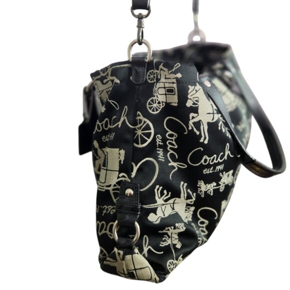 Coach Black and Cream Crossbody Bag - Picture 3 of 16